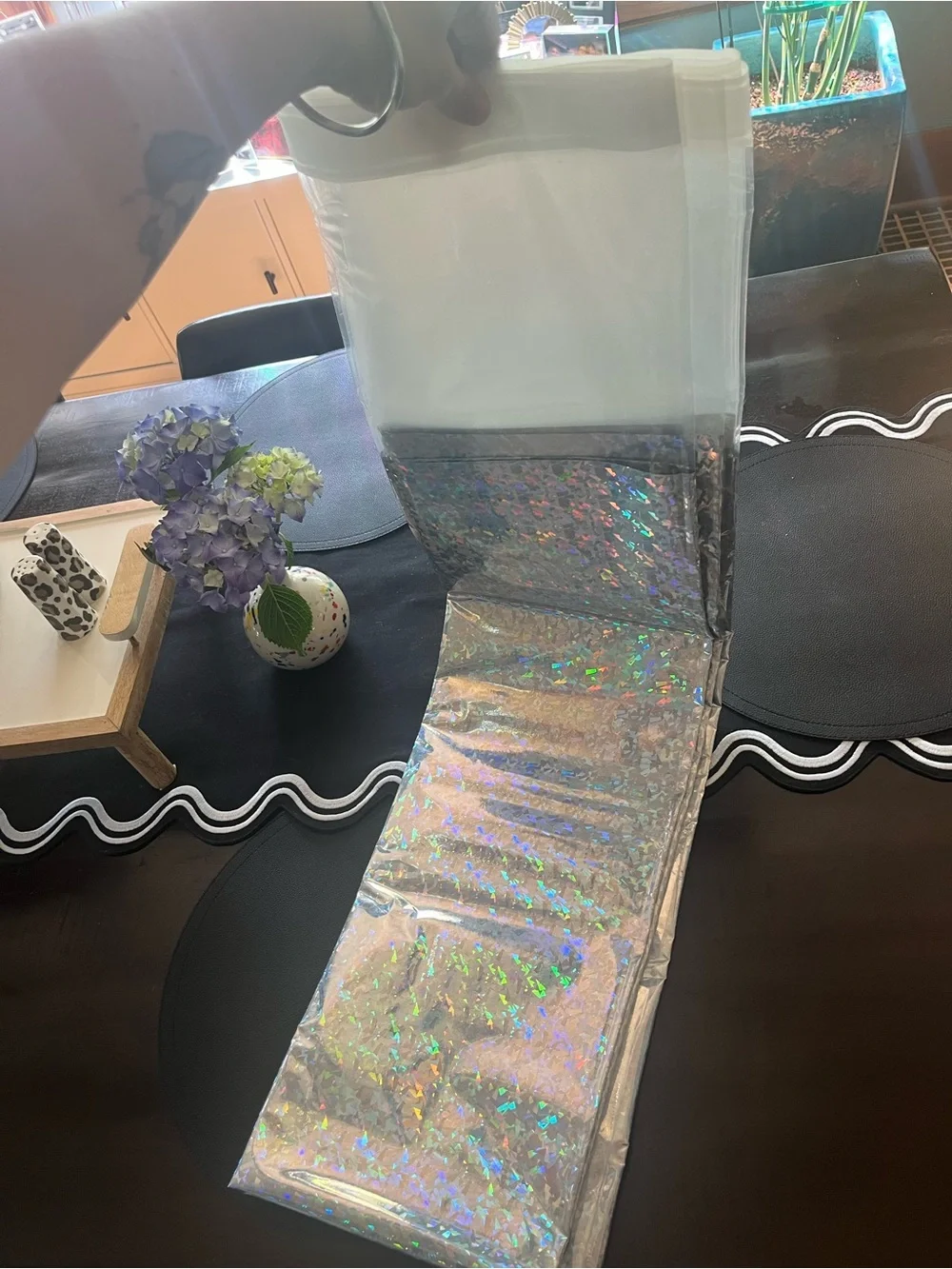 Iridescent Holo Shower Curtain